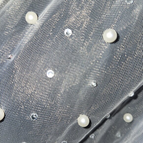 Davi & Dani Boho Sheer Pearl & rhinestone Longline Kimono Duster Cover Up 2X - Picture 10 of 15